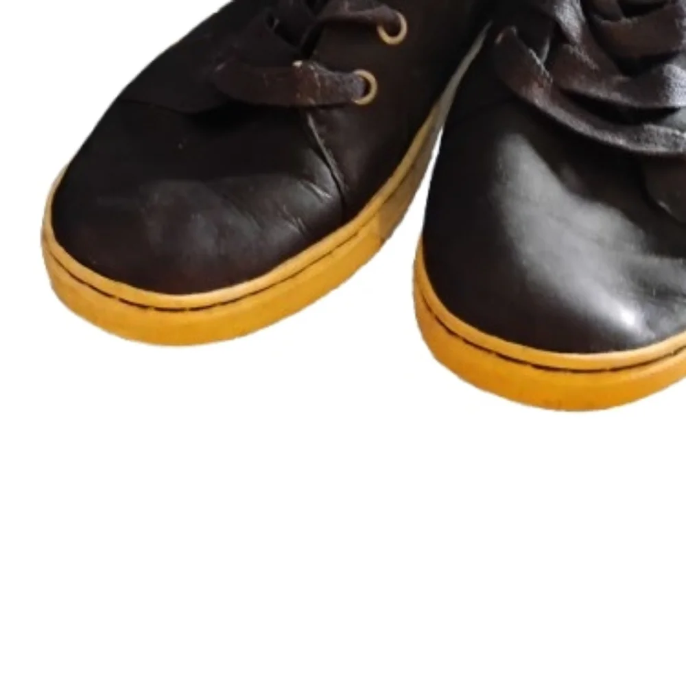 UGG Womens Gradie High Top Black Leather Sneakers Sz 8.5